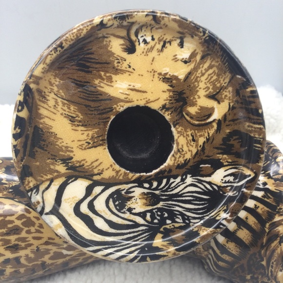 Vintage zebra design candle holders. - Picture 9 of 10